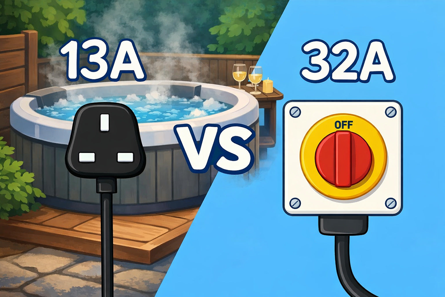 13A vs 32A Hot Tubs – What You Really Need To Know