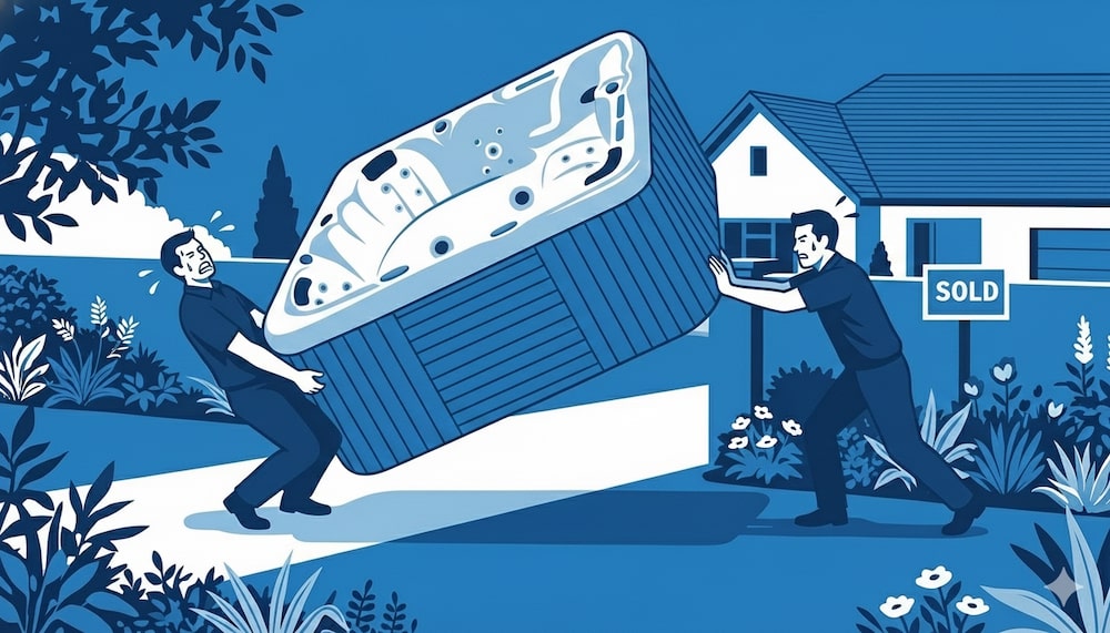 people moving hot tub themselves