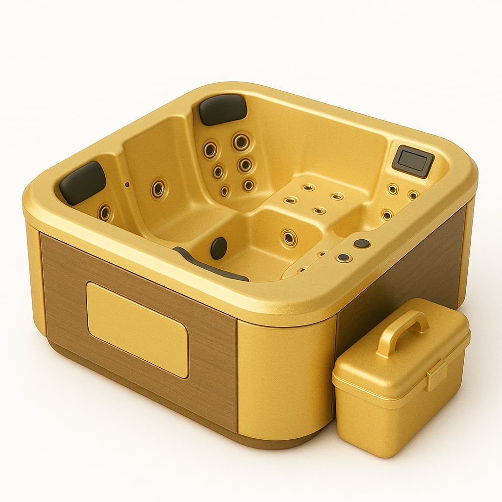 Gold hot tub