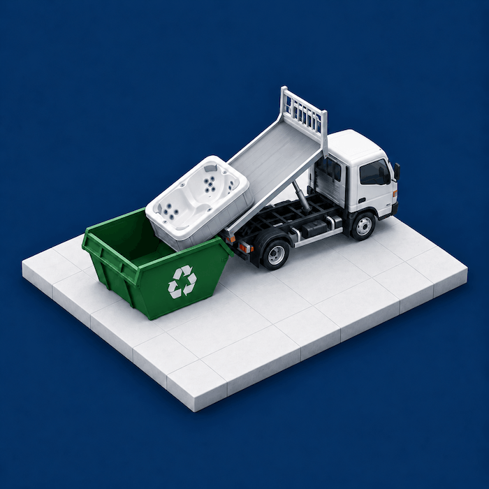 Hot tub disposal icon