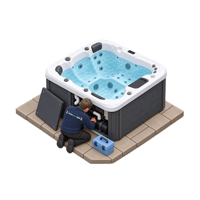 Hot tub service graphic